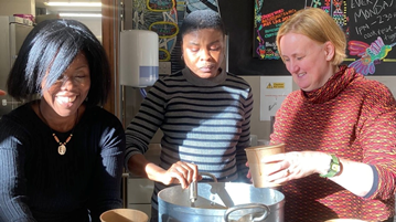  Cllr Evelyn Akoto, Faith, Liz Ranger, Director of Blackfriars Settlement